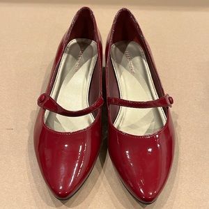 Dark Red Kitten Pumps - 8W
